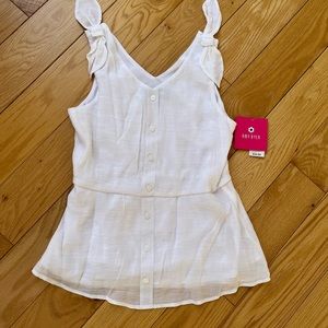 5 for $25 🛍️ NWT white Amy Byer top size L